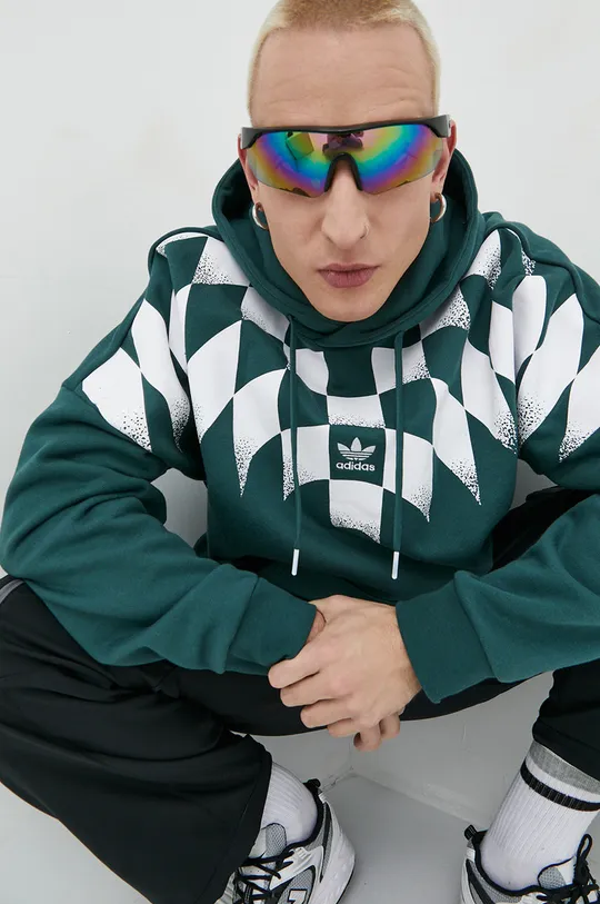 zelena Bombažen pulover adidas Originals