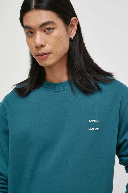turquoise Samsoe Samsoe cotton sweatshirt Men’s