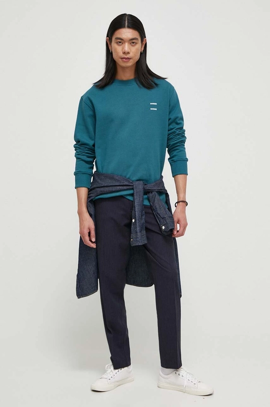 Samsoe Samsoe cotton sweatshirt turquoise