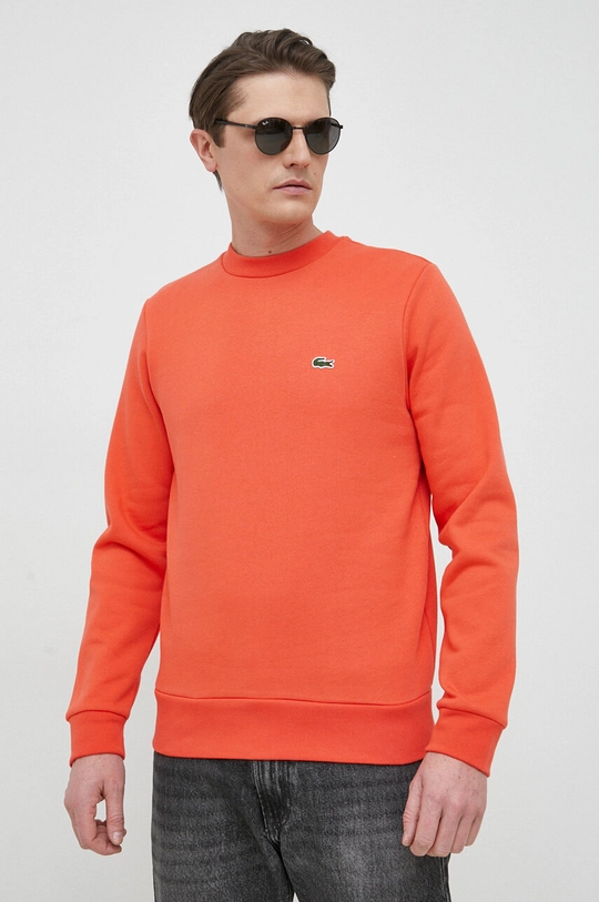 orange Lacoste sweatshirt