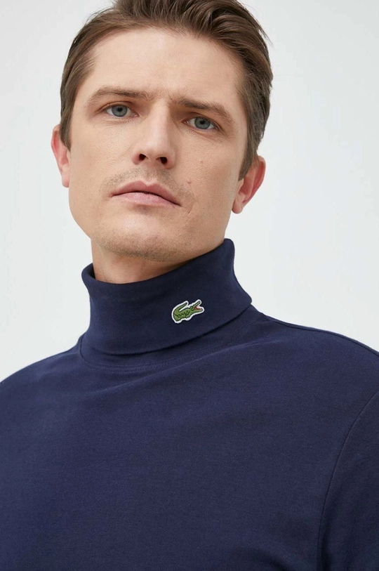 granatowy Lacoste longsleeve bawełniany Męski