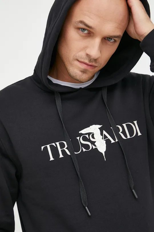 μαύρο Βαμβακερή μπλούζα Trussardi
