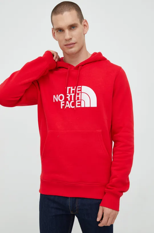 κόκκινο Βαμβακερή μπλούζα The North Face