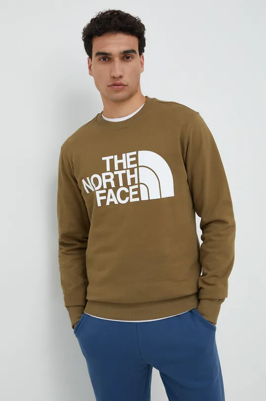 зелений Бавовняна кофта The North Face Чоловічий