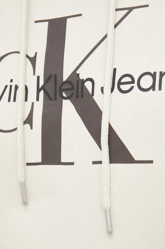 μπεζ Βαμβακερή μπλούζα Calvin Klein Jeans