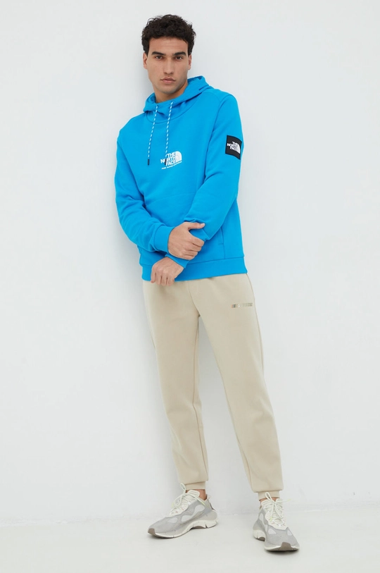 The North Face bluza bawełniana niebieski