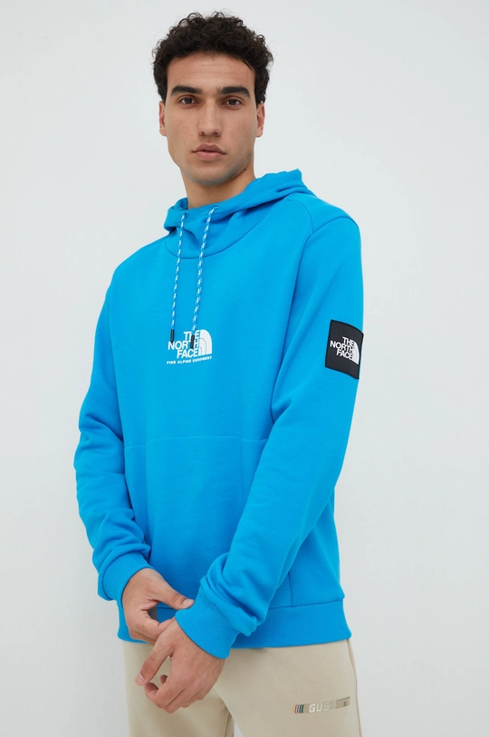 niebieski The North Face bluza bawełniana