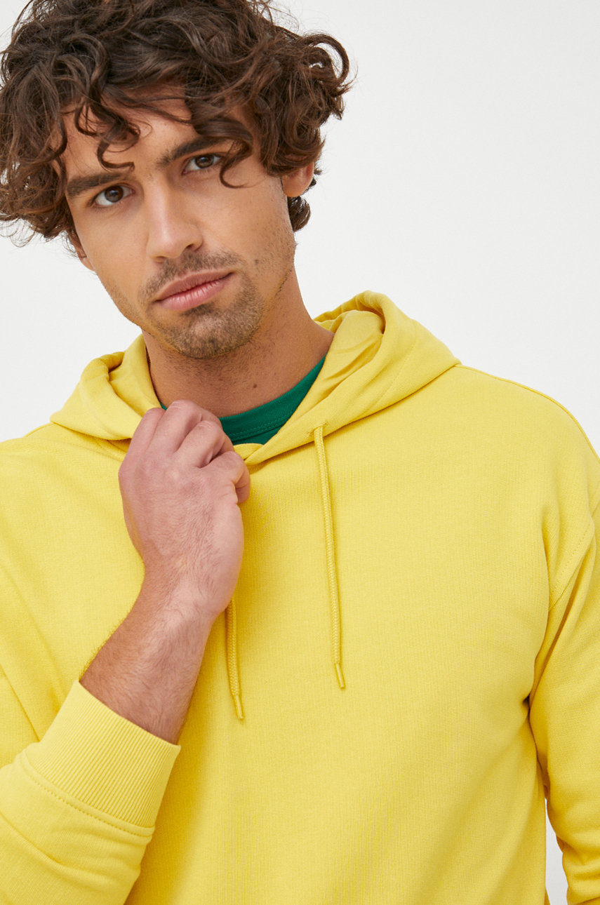 żółty United Colors of Benetton bluza Męski