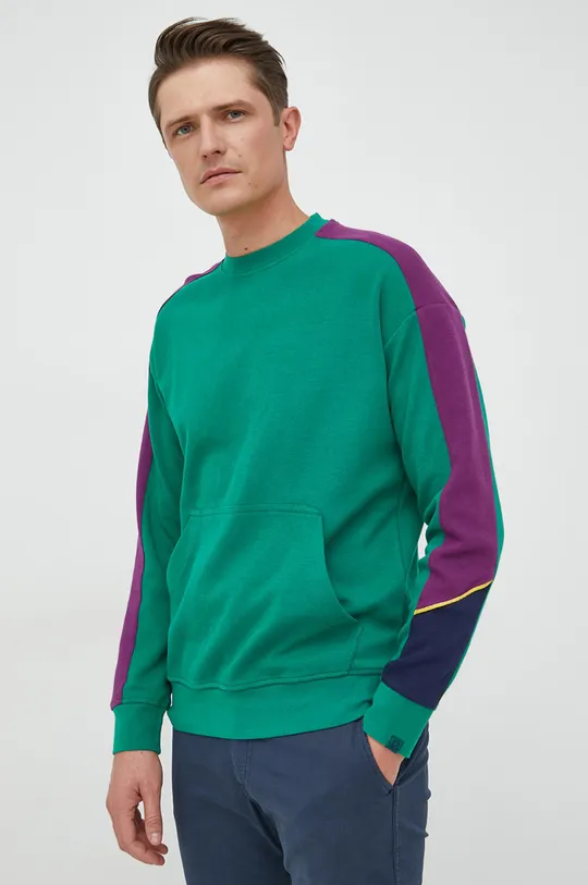 zelená Mikina United Colors of Benetton Pánsky