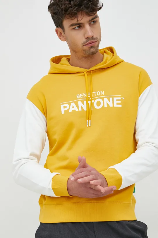 κίτρινο Βαμβακερή μπλούζα United Colors of Benetton X Pantone