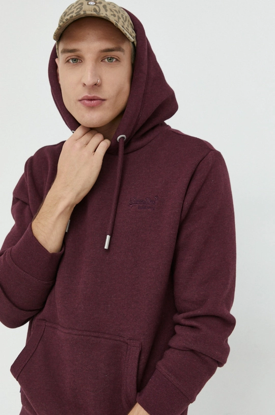 burgundské Mikina Superdry Pánsky