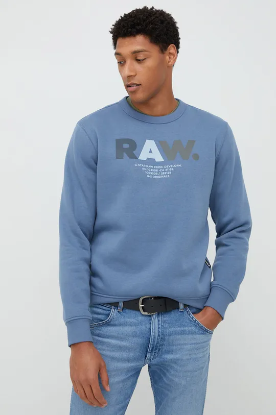 niebieski G-Star Raw bluza Męski