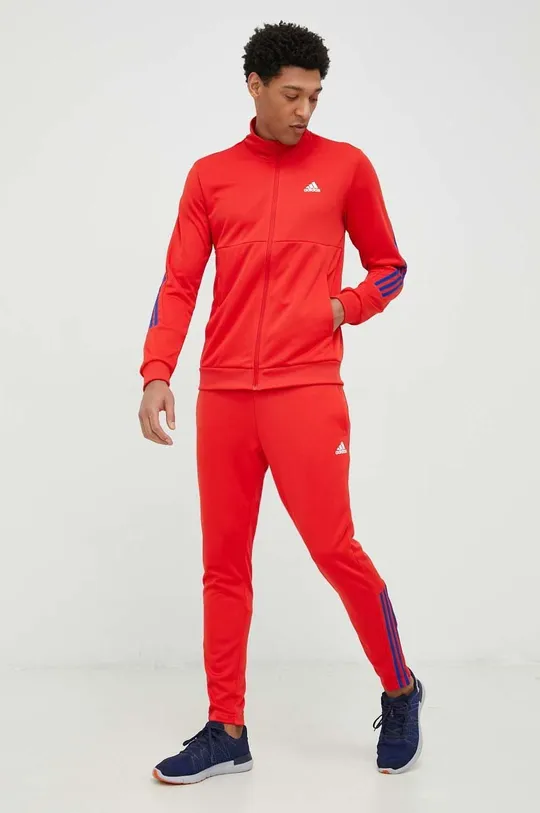 czerwony adidas Performance dres sportowy Męski