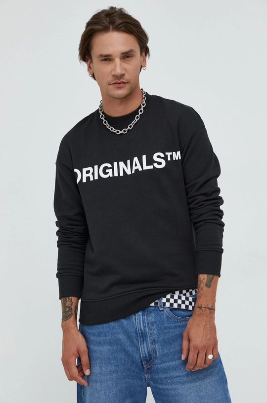 Jack & Jones bluza bawełniana JORCLEAN czarny