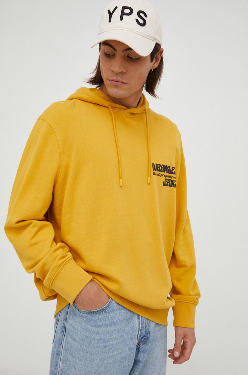 żółty Wrangler bluza bawełniana Męski