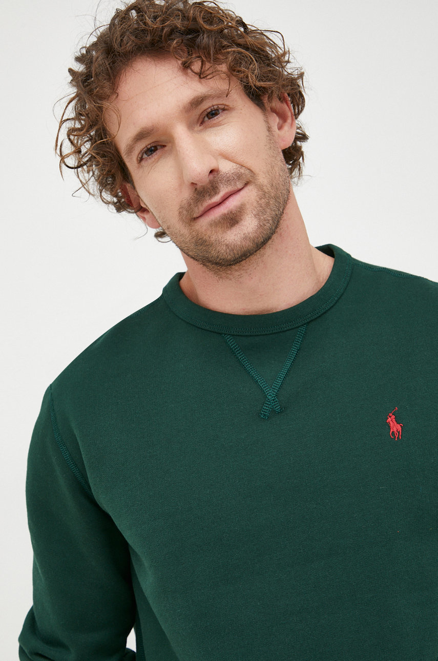 Кофта Polo Ralph Lauren чоловіча колір зелений однотонна | ANSWEAR.ua