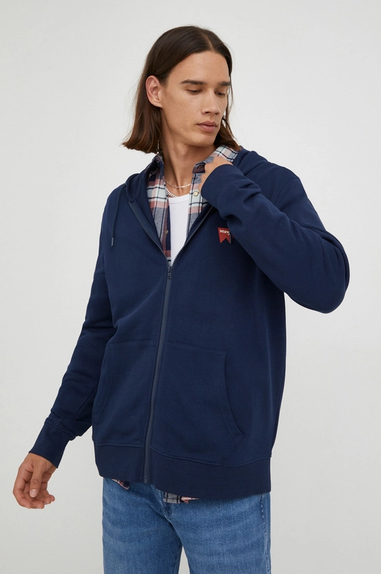 Wrangler bluza bawełniana granatowy