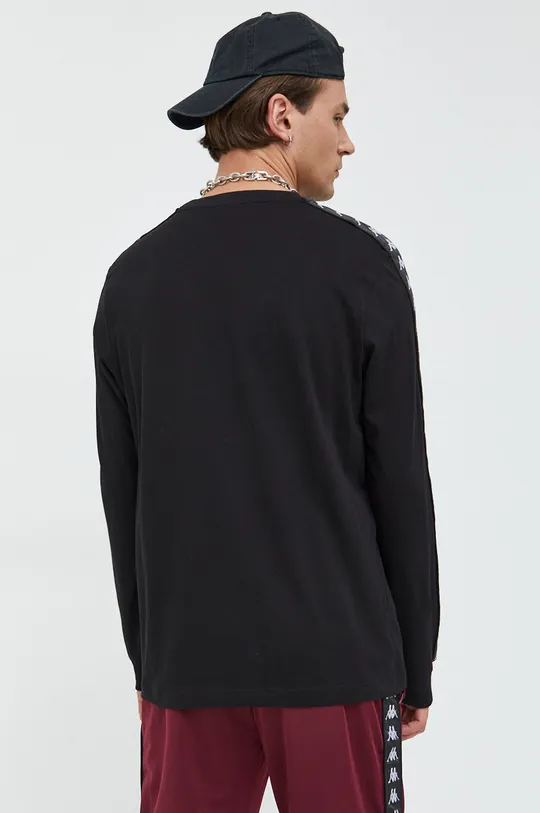 μαύρο Βαμβακερή μπλούζα με μακριά μανίκια Kappa