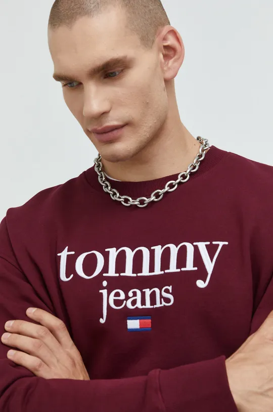 burgundské Mikina Tommy Jeans