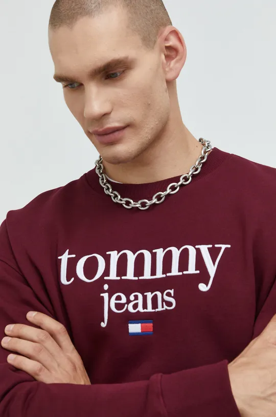 μπορντό Μπλούζα Tommy Jeans