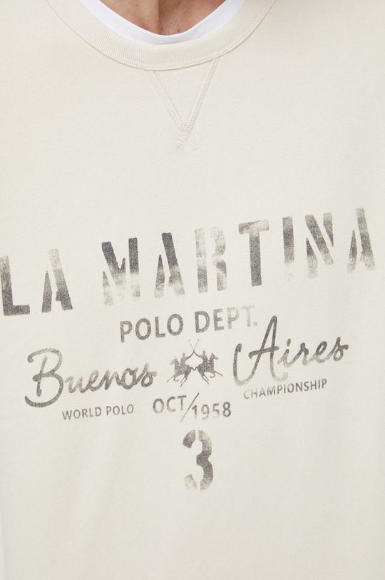 kremowy La Martina bluza bawełniana