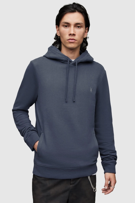 niebieski AllSaints bluza bawełniana RAVEN OTH HOODY Męski