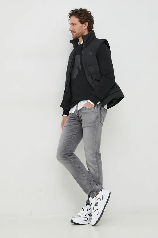 Bavlnená mikina Karl Lagerfeld čierna