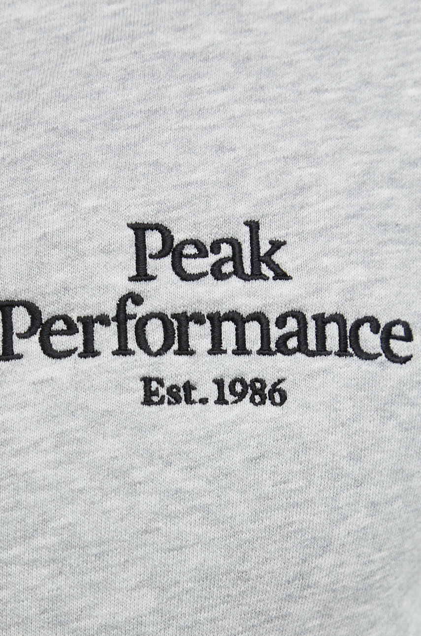 Кофта Peak Performance Original чоловіча колір сірий з капюшоном з