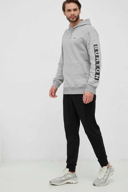 Βαμβακερή μπλούζα Burton Vault Po Gray Heather γκρί