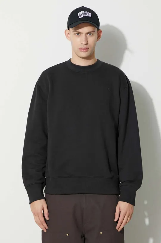 black adidas Originals cotton sweatshirt Contempo French Terry Men’s
