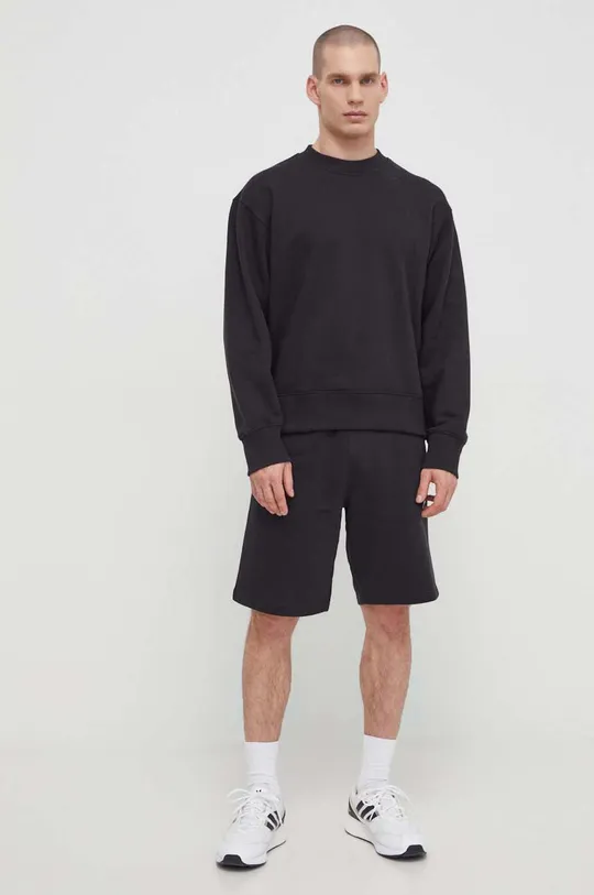 Bombažen pulover adidas Originals Contempo French Terry črna