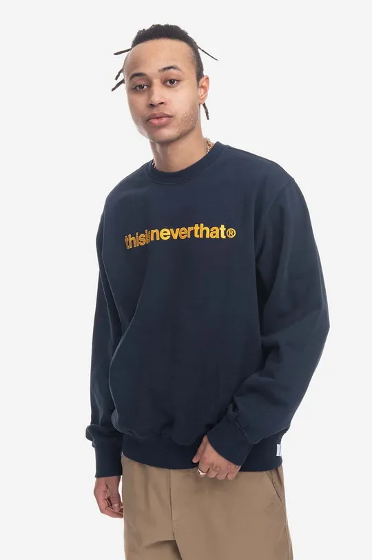 navy thisisneverthat cotton sweatshirt T-Logo Crewneck Men’s