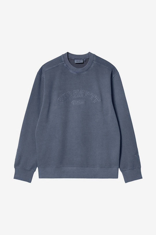 blue Carhartt WIP cotton sweatshirt Carhartt WIP Verse Script Sweat I030640 VULCAN