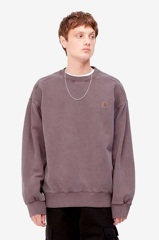 violet Carhartt WIP hanorac de bumbac Carhartt WIP Vista Sweat I029522 DARK PLUM De bărbați