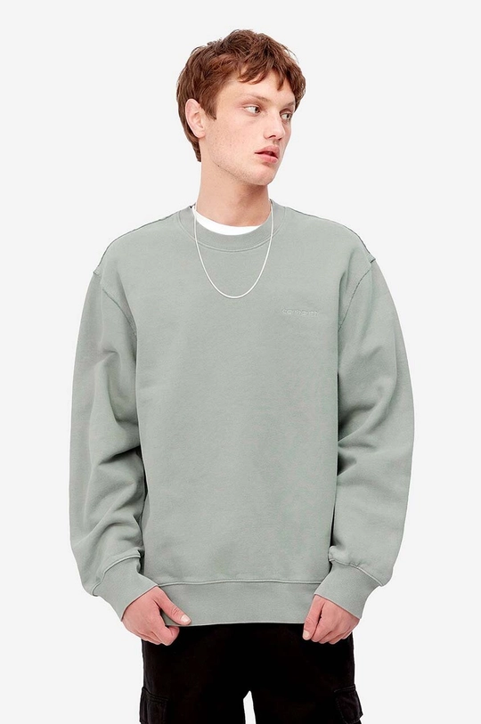 πράσινο Βαμβακερή μπλούζα Carhartt WIP Carhartt WIP Marfa Sweat I030638 ARTICHOKE Ανδρικά