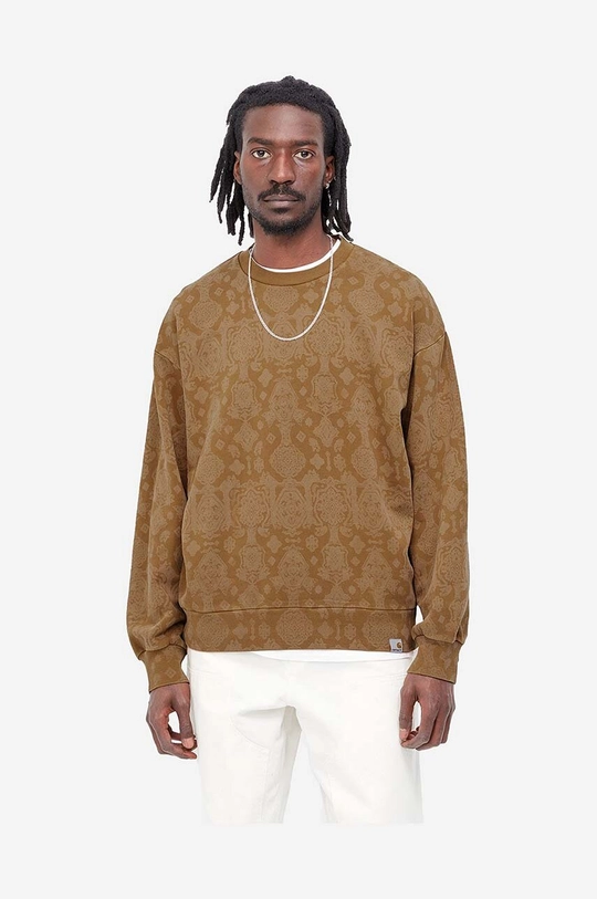 καφέ Βαμβακερή μπλούζα Carhartt WIP Verse Sweat Ανδρικά