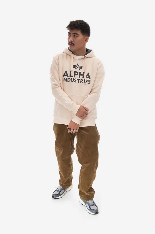 Alpha Industries sweatshirt Foam Print Hoody beige