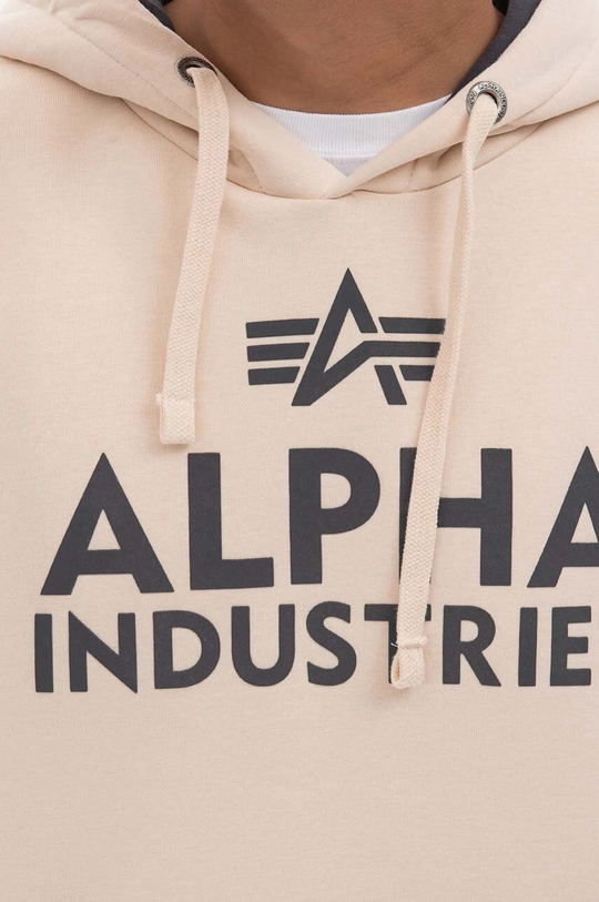 béžová Mikina Alpha Industries Foam Print Hoody