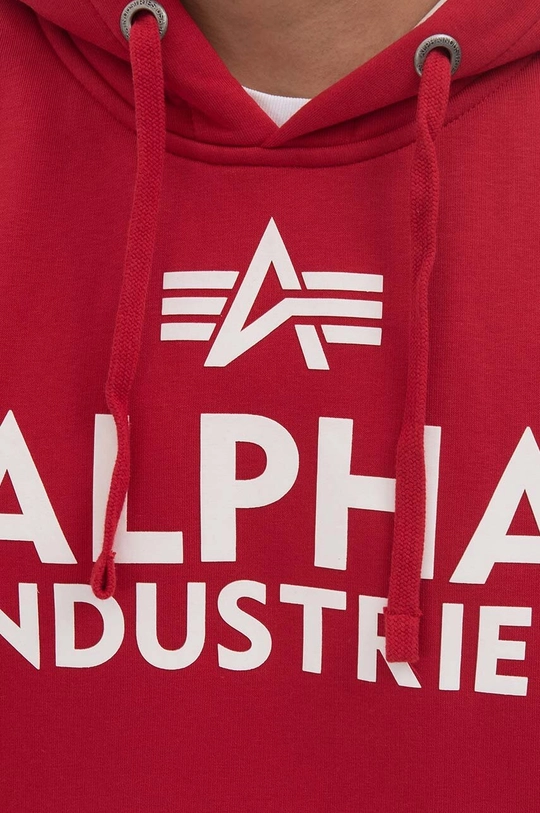 red Alpha Industries sweatshirt Foam Print Hoody