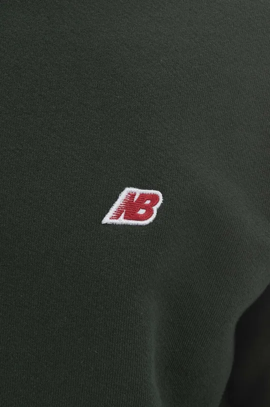 zielony New Balance bluza bawełniana Made In USA Crew Sweatshir