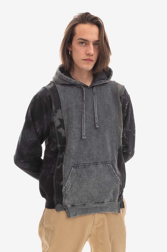 gri Needles bluză 5 Cuts Hoody B&W Mishmash De bărbați