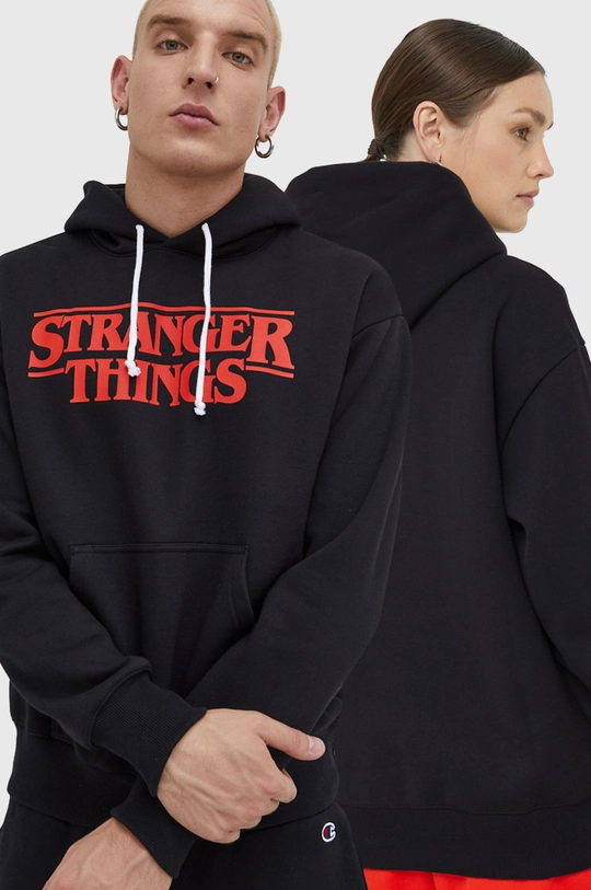 μαύρο Μπλούζα Champion Xstranger Things Unisex