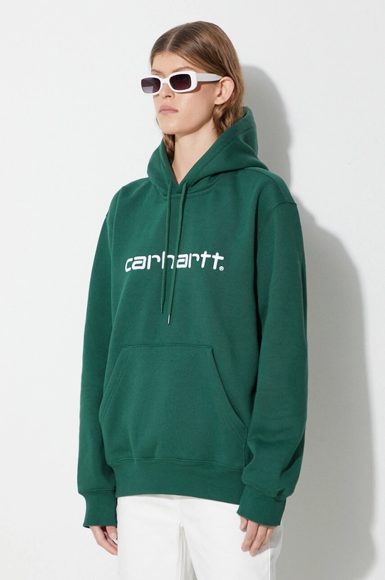 verde Carhartt WIP bluză Hooded Carhartt Sweat