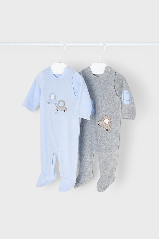 niebieski Mayoral Newborn pajacyk niemowlęcy (2-pack) Chłopięcy