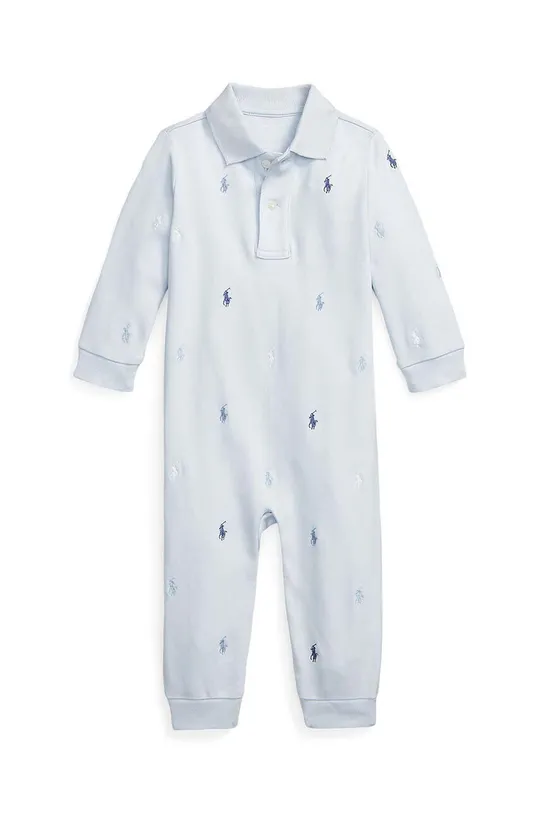 niebieski Polo Ralph Lauren pajacyk niemowlęcy bawełniany Chłopięcy