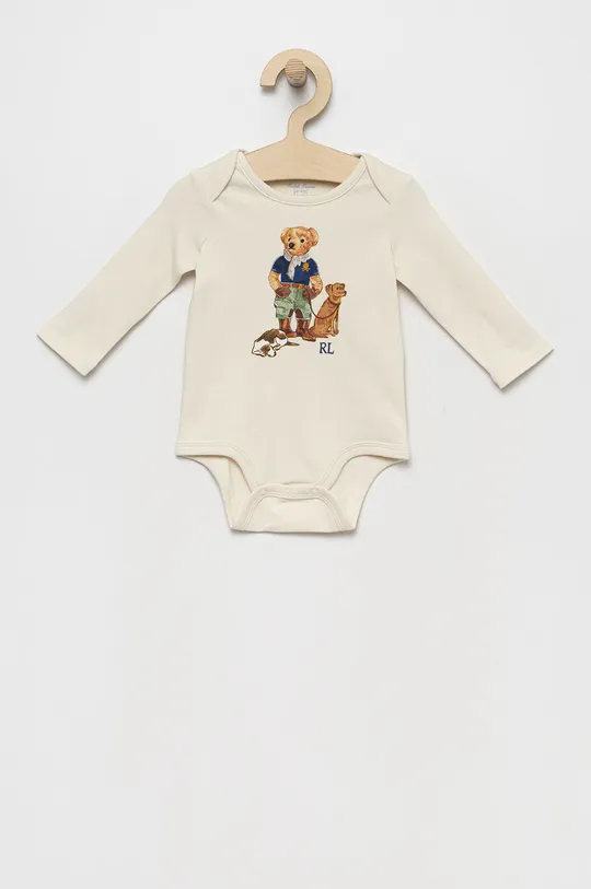 Polo Ralph Lauren Βαμβακερά φορμάκια για μωρά (2-pack) μπεζ