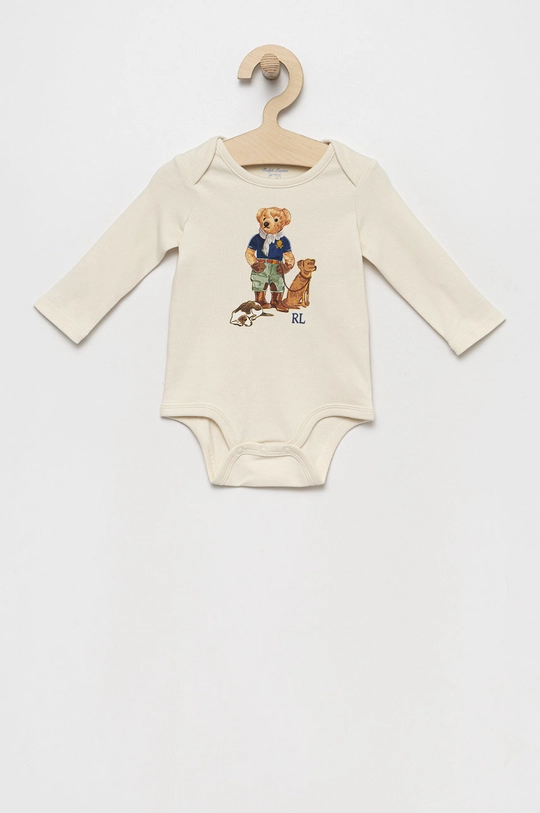 Polo Ralph Lauren Pamučni bodi za bebe (2-pack) bež