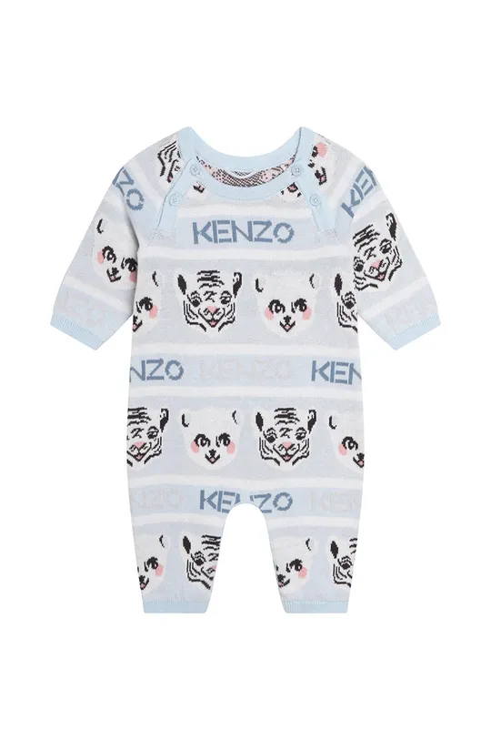 голубой Kenzo Kids Хлопковый комбинезон для младенцев Для мальчиков