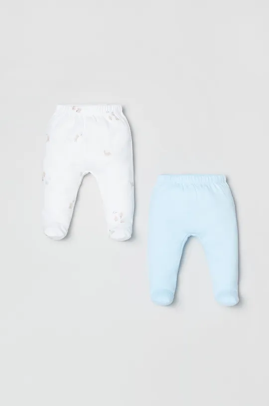modra OVS hlače s stopalkami za dojenčka (2-pack) Fantovski