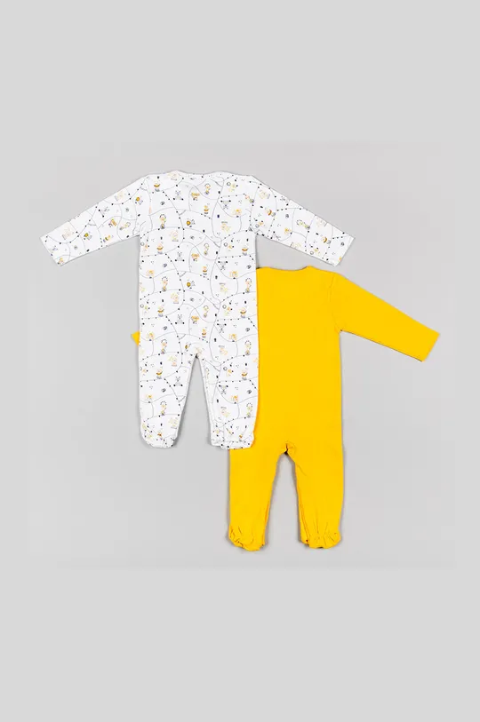 zippy Дитячі бавовняні повзунки (2-pack) жовтий